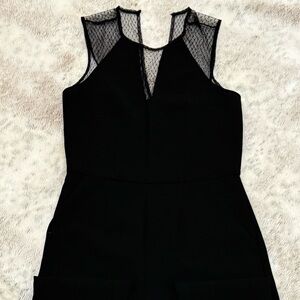 BCBGeneration Black Sheer Jumpsuit